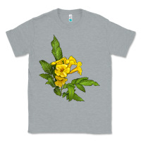 Heather Grey yellow elder flower Classic Tee - LillyAllenDesigns