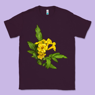 Yellow Elder Flower Classic Tee Designed By Lillyallendesigns