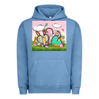 Pigment Pebble Blue easter Urban Hoodie - CowGirlArtShop