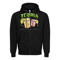 Black tequila cheaper than therapy Zipper Hoodie - MaliasSmallBusiness