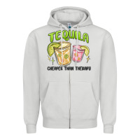 Dove Grey tequila cheaper than therapy Zipper Hoodie - MaliasSmallBusiness