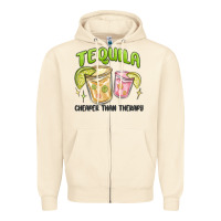 Sandshell tequila cheaper than therapy Zipper Hoodie - MaliasSmallBusiness