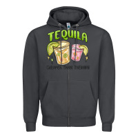 Smoke tequila cheaper than therapy Zipper Hoodie - MaliasSmallBusiness