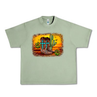 Oil Green cross sunset backgraund Urban Heavy Tee - JahusDesignShop