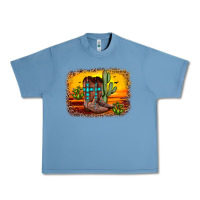 Pebble Blue cross sunset backgraund Urban Heavy Tee - JahusDesignShop