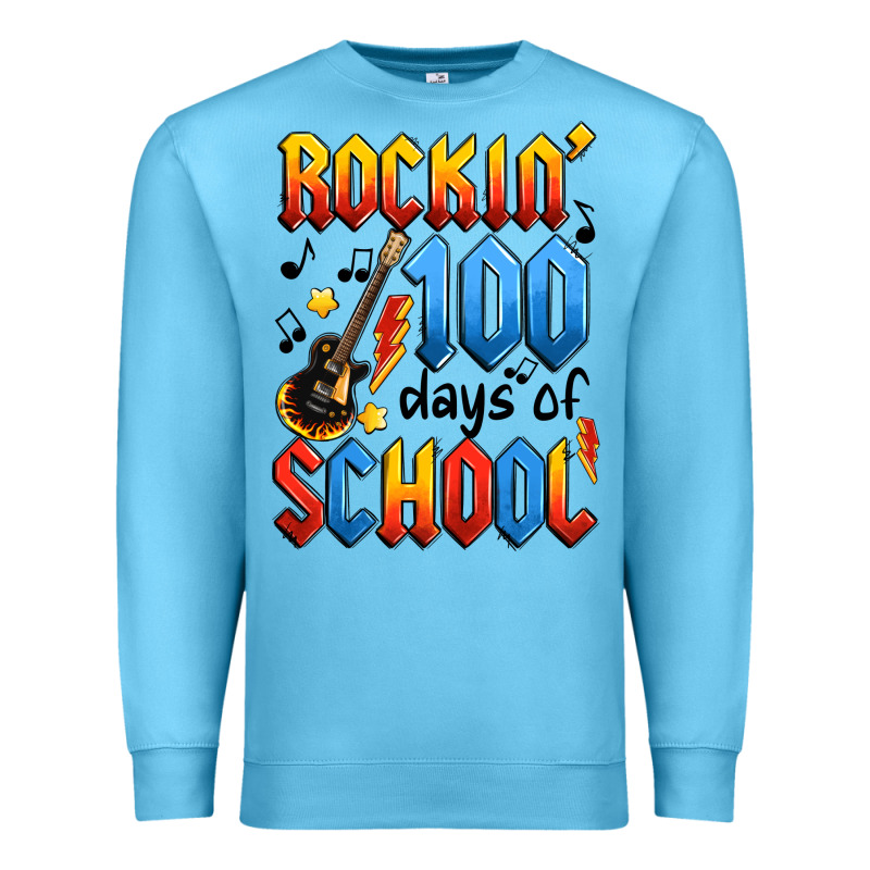 Rockin' 100 Days Of School Premium Sweatshirt by Artiststas | Teevron