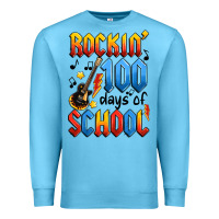 Ocean Blue rockin' 100 days of school Premium Sweatshirt - Artiststas