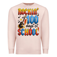 Pale Pink rockin' 100 days of school Premium Sweatshirt - Artiststas