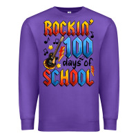 Purple rockin' 100 days of school Premium Sweatshirt - Artiststas