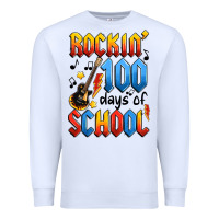 White rockin' 100 days of school Premium Sweatshirt - Artiststas