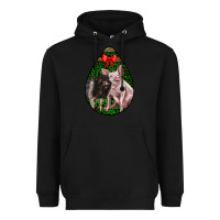 Black christmas pig Heavyweight Hoodie - LillyAllenDesigns