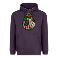 Plum christmas pig Heavyweight Hoodie - LillyAllenDesigns