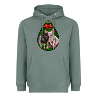 Sage christmas pig Heavyweight Hoodie - LillyAllenDesigns