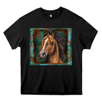 Black western horse Heavy Core Tee - Zillion Design Studio