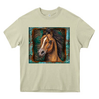 Mossy western horse Heavy Core Tee - Zillion Design Studio