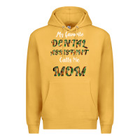 Mustard My Favorite Dental Assistant Calls Me Mom Premium Hoodie - Bettercallsaul