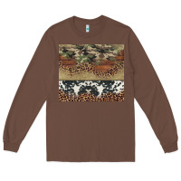 Chestnut cowhide leopard camouflage Long Sleeve Tee - Jasminsmagicworld