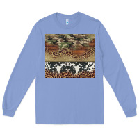 Colony Blue cowhide leopard camouflage Long Sleeve Tee - Jasminsmagicworld