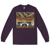 Plum cowhide leopard camouflage Long Sleeve Tee - Jasminsmagicworld