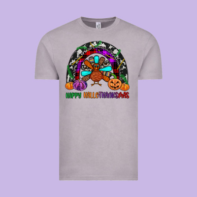 Happy Hallothanksmas Vintage Tee Designed By Jahusdesignshop