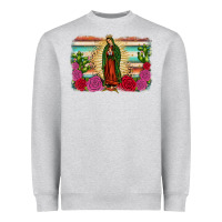 Heather Grey western our lady of guadalupe Heavyweight Sweatshirt - JahusDesignShop