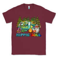 Burgundy hippie soul camping Classic Tee - BarkalooDesign