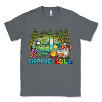 Charcoal Heather hippie soul camping Classic Tee - BarkalooDesign