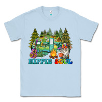 Dusty Blue hippie soul camping Classic Tee - BarkalooDesign