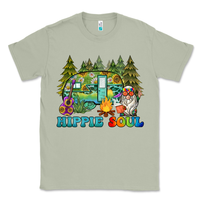 Hippie Soul Camping Classic Tee by BarkalooDesign | Teevron
