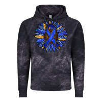 Cloud Black Colon Cancer Awareness sunflower Vintage Hoodie - RanaPortraitStore