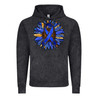 Vintage Black Colon Cancer Awareness sunflower Vintage Hoodie - RanaPortraitStore