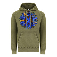 Vintage Olive Colon Cancer Awareness sunflower Vintage Hoodie - RanaPortraitStore