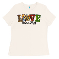 Bone Love Came Down Baby Jesus Christmas Ladies Tee - RanaPortraitStore