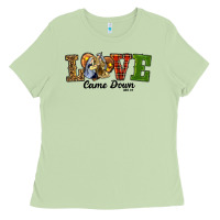 Matcha Love Came Down Baby Jesus Christmas Ladies Tee - RanaPortraitStore
