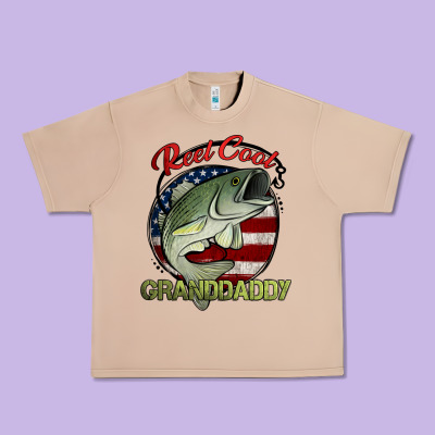 Reel Cool Granddaddy Fishing Urban Heavy Tee Designed By Jasminsmagicworld