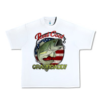 White reel cool granddaddy fishing Urban Heavy Tee - Jasminsmagicworld