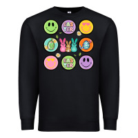 Black easter day smiley faces Premium Sweatshirt - Artiststas