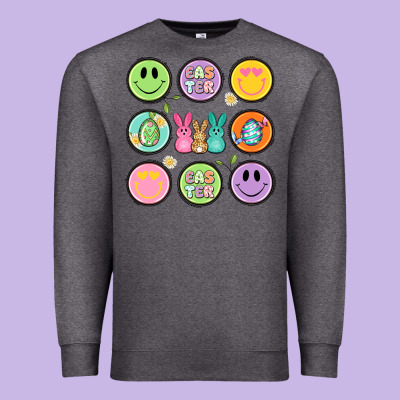 Easter Day Smiley Faces Premium Sweatshirt Designed By Artiststas