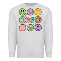 Dove Grey easter day smiley faces Premium Sweatshirt - Artiststas
