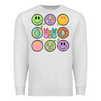 Oatmeal Heather easter day smiley faces Premium Sweatshirt - Artiststas