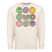 Sandshell easter day smiley faces Premium Sweatshirt - Artiststas