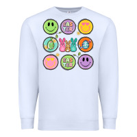 White easter day smiley faces Premium Sweatshirt - Artiststas