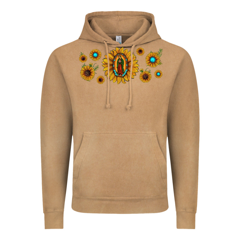 Sunflower Lady Of Guadalupe Vintage Hoodie by JahusDesignShop | Teevron