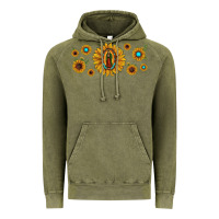 Vintage Olive sunflower lady of guadalupe Vintage Hoodie - JahusDesignShop