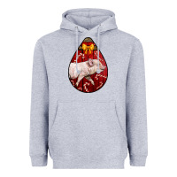 Heather Grey christmas pig Heavyweight Hoodie - LillyAllenDesigns