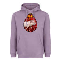 Lavender christmas pig Heavyweight Hoodie - LillyAllenDesigns