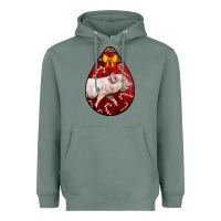Sage christmas pig Heavyweight Hoodie - LillyAllenDesigns
