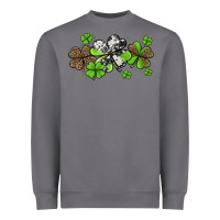 Storm Western Cowhide Leopard Glitter Shamrocks Heavyweight Sweatshirt - Jasminsmagicworld