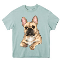 Arona French bulldog sitting Heavy Core Tee - RanaPortraitStore
