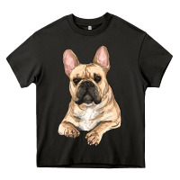 Asphalt French bulldog sitting Heavy Core Tee - RanaPortraitStore